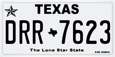 TX license plate DRR7623