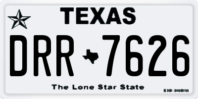 TX license plate DRR7626
