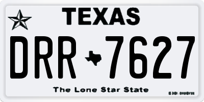 TX license plate DRR7627