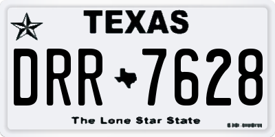 TX license plate DRR7628
