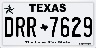 TX license plate DRR7629