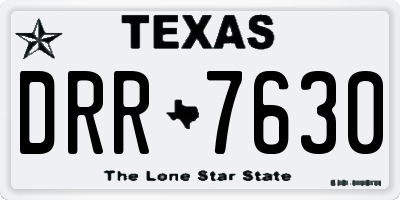 TX license plate DRR7630