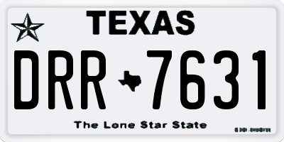 TX license plate DRR7631
