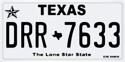TX license plate DRR7633