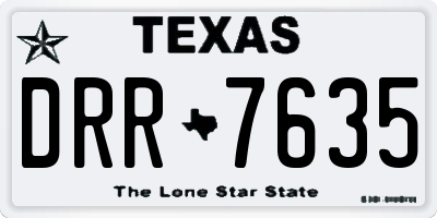 TX license plate DRR7635