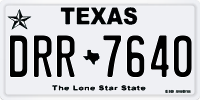TX license plate DRR7640