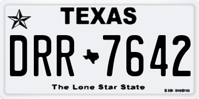 TX license plate DRR7642