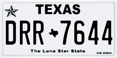 TX license plate DRR7644