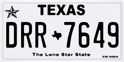 TX license plate DRR7649