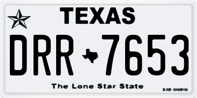 TX license plate DRR7653