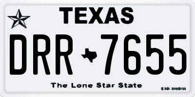 TX license plate DRR7655