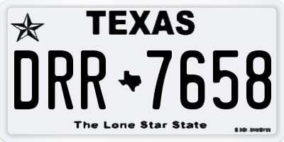 TX license plate DRR7658