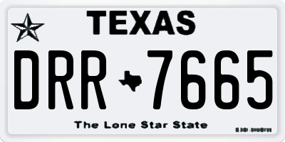 TX license plate DRR7665