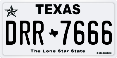 TX license plate DRR7666