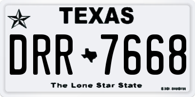 TX license plate DRR7668