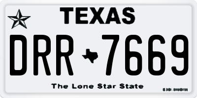 TX license plate DRR7669