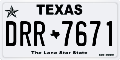 TX license plate DRR7671