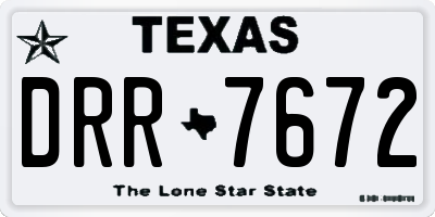 TX license plate DRR7672