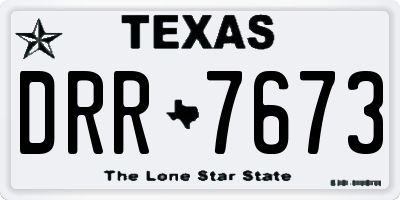 TX license plate DRR7673