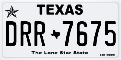 TX license plate DRR7675