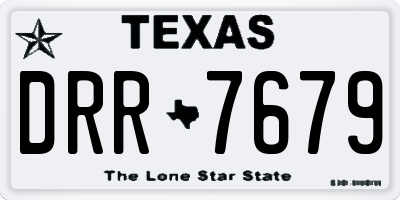 TX license plate DRR7679