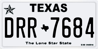 TX license plate DRR7684
