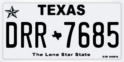 TX license plate DRR7685