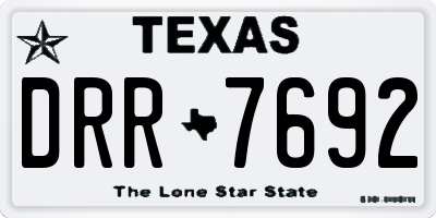 TX license plate DRR7692