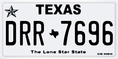 TX license plate DRR7696