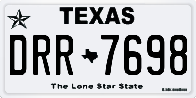 TX license plate DRR7698