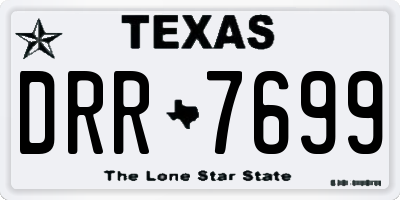 TX license plate DRR7699