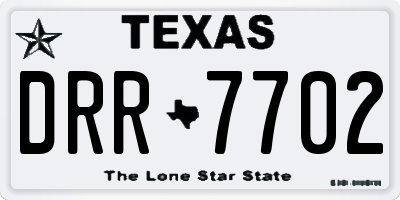 TX license plate DRR7702