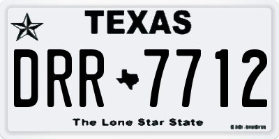 TX license plate DRR7712