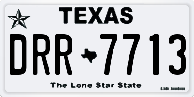 TX license plate DRR7713