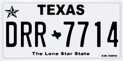 TX license plate DRR7714