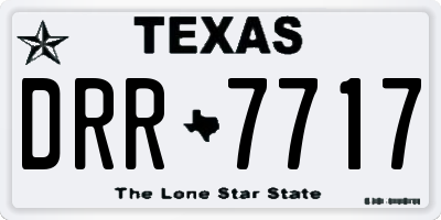 TX license plate DRR7717