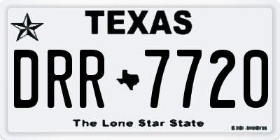 TX license plate DRR7720