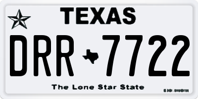 TX license plate DRR7722