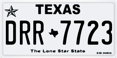 TX license plate DRR7723