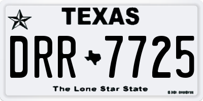 TX license plate DRR7725