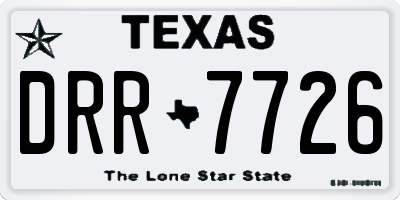 TX license plate DRR7726