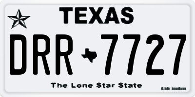 TX license plate DRR7727