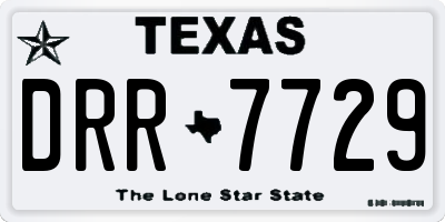 TX license plate DRR7729