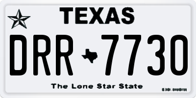 TX license plate DRR7730