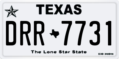 TX license plate DRR7731