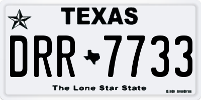 TX license plate DRR7733