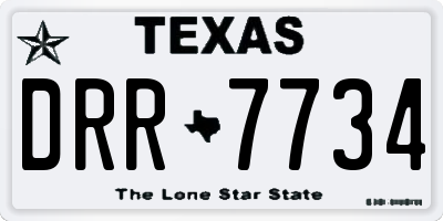 TX license plate DRR7734