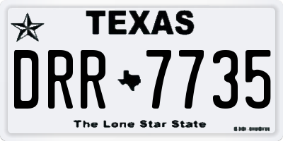 TX license plate DRR7735