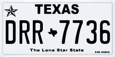 TX license plate DRR7736