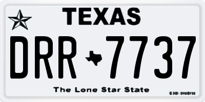 TX license plate DRR7737